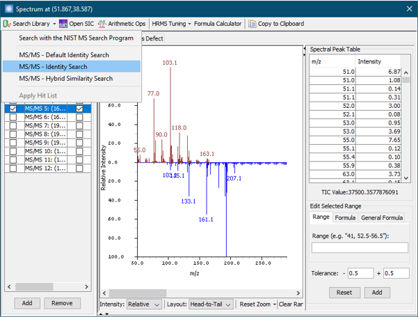 New MS/MS Identity and MS/MS Hybrid Similarity Search Options