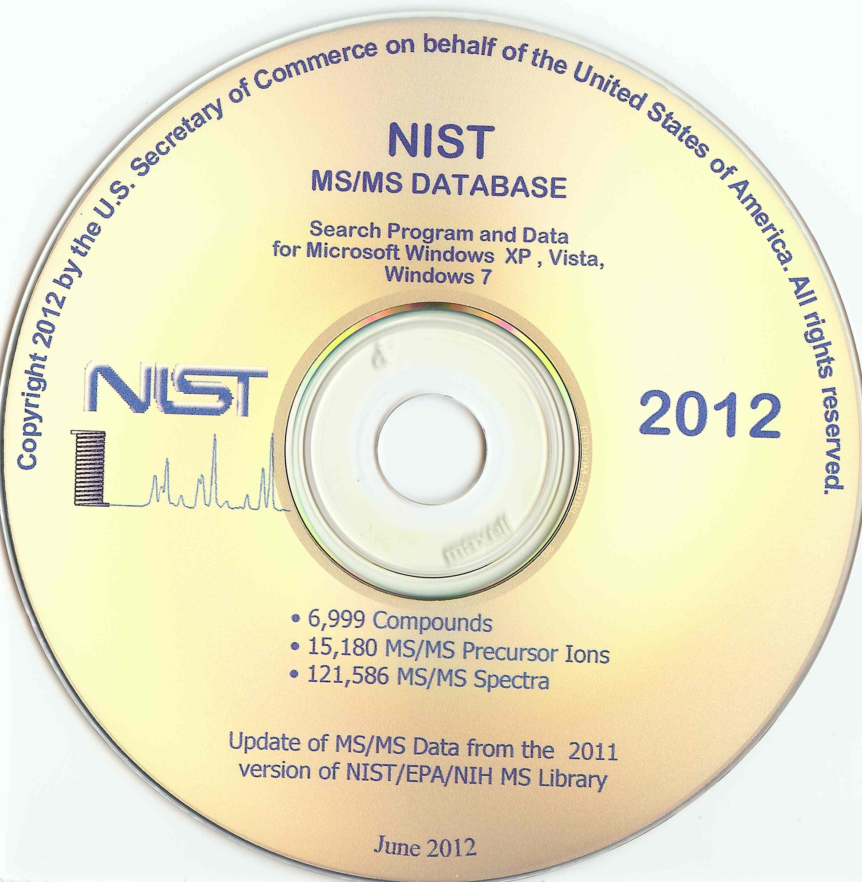 NIST12 GC MS/MS Database
