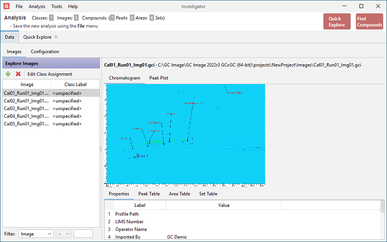 Image Tab in Image Investigator