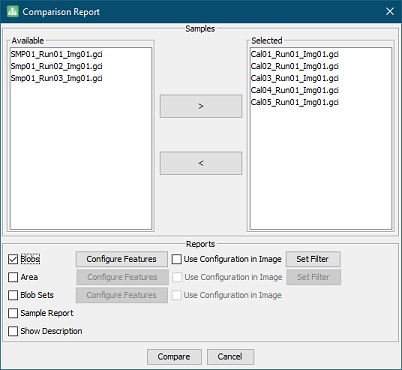 Comparison Report Dialog